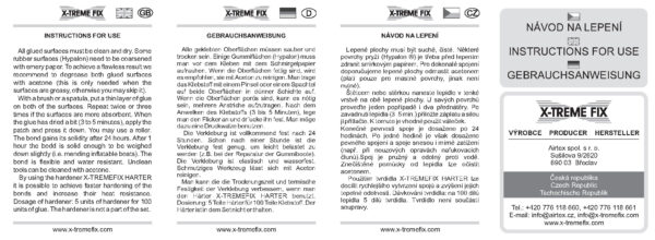 Kutlíci - polyuretanové lepidlo - X-TREMEFIX - 30g - návod